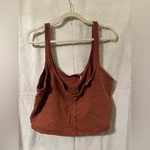 UO cropped red/brownish lounge tank EUC